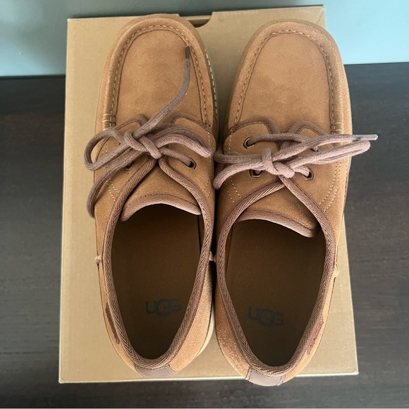 Ugg CityFunc Lace-up Platform Suede Shoes Chestnut size 8 - Picture 5 of 14